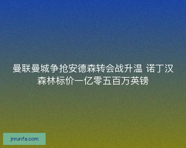 曼联曼城争抢安德森转会战升温 诺丁汉森林标价一亿零五百万英镑